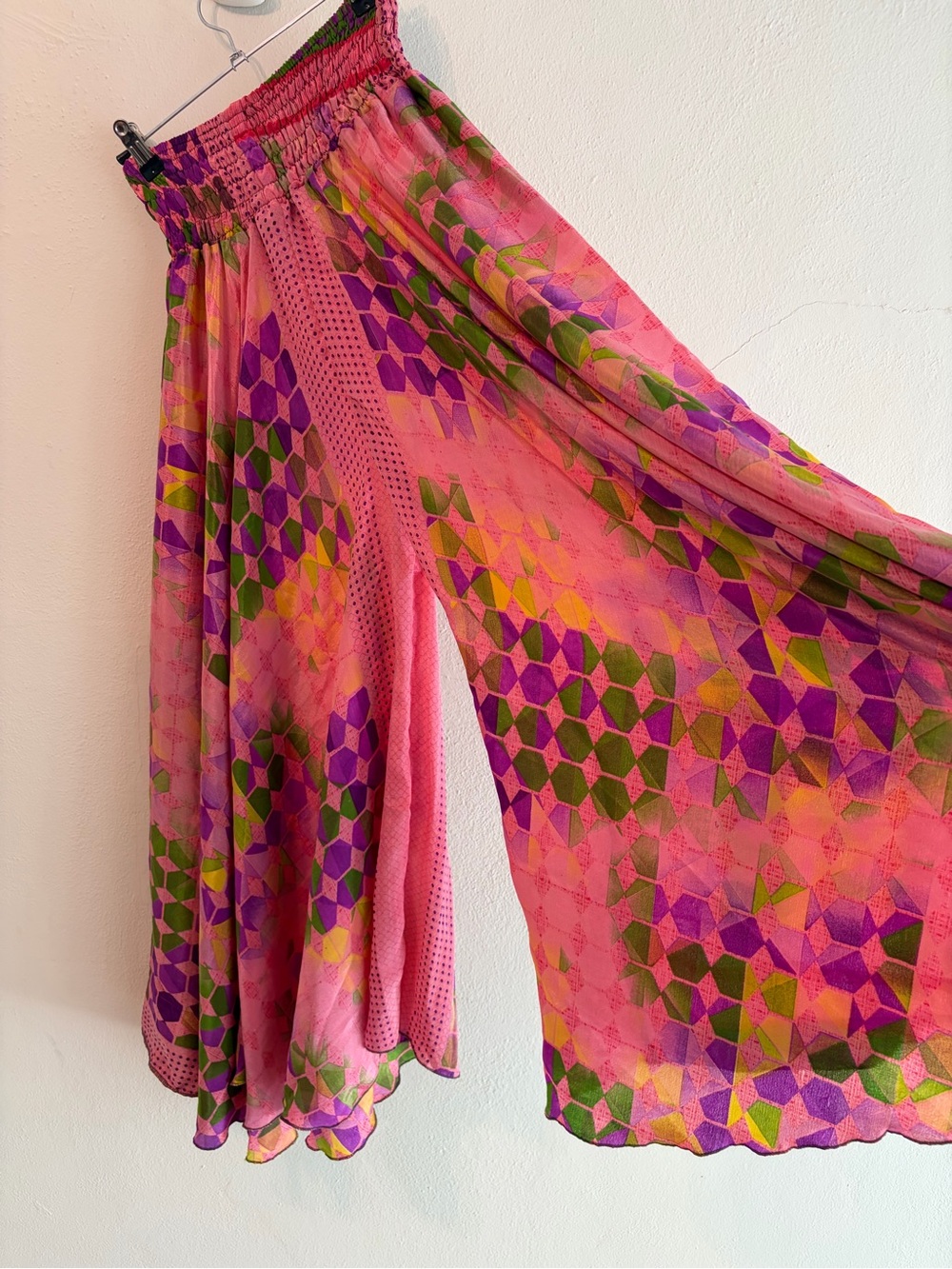 Geometric Print Ultra Wide-Leg Palazzo Pants